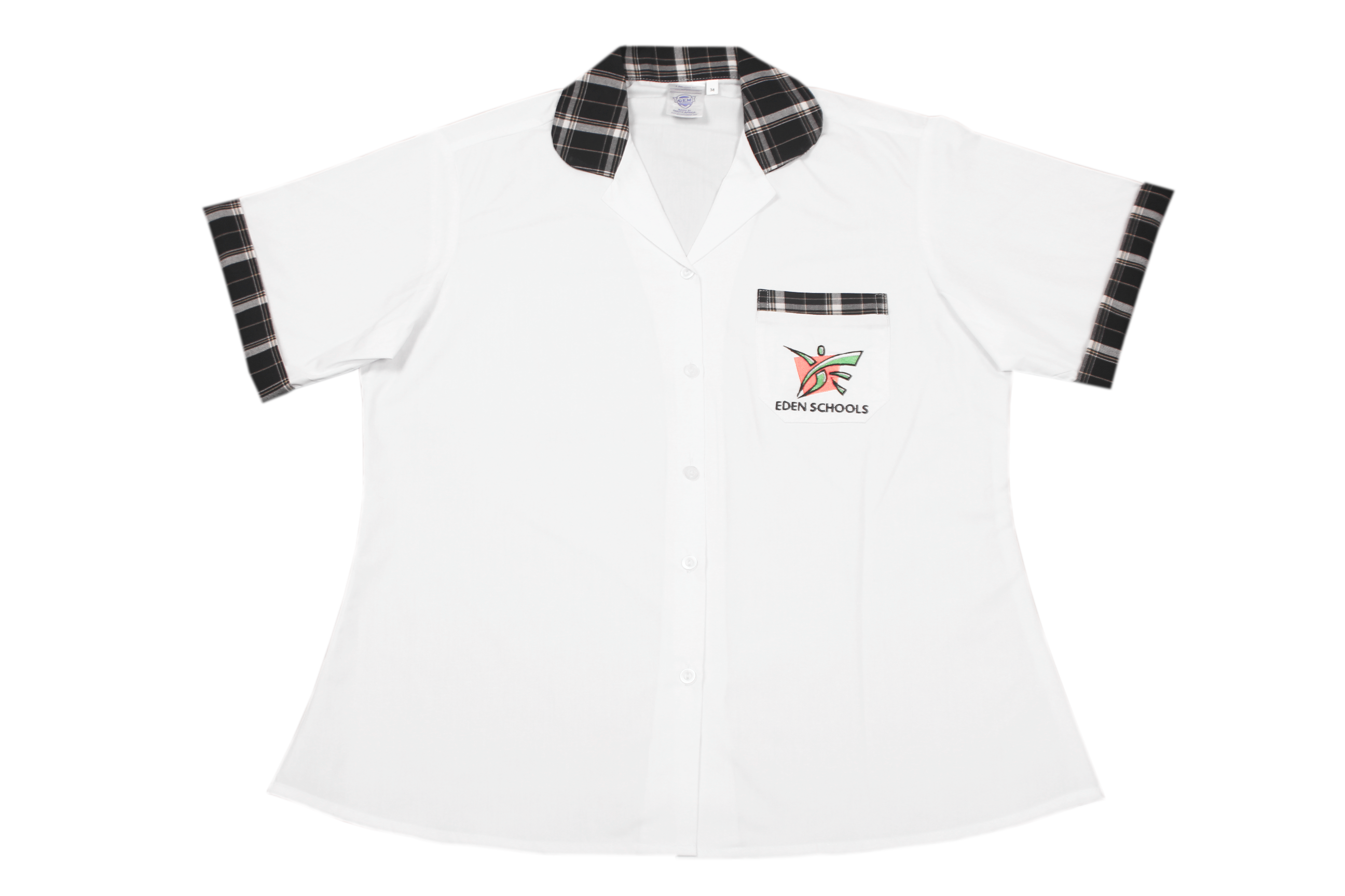 Shortsleeve Roundneck Blouse Emb - Eden College