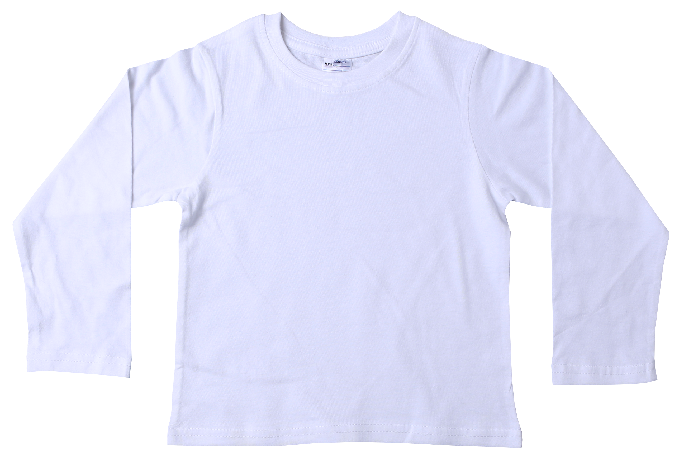 T-Shirt Plain - White Long Sleeve