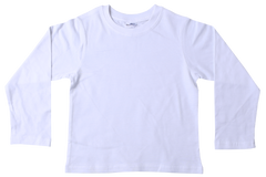 T-Shirt Plain - White Long Sleeve