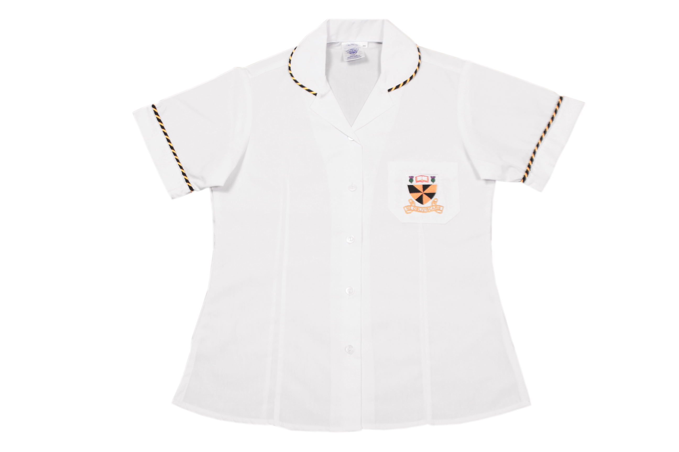 Shortsleeve Roundneck Blouse Emb - George Campbell