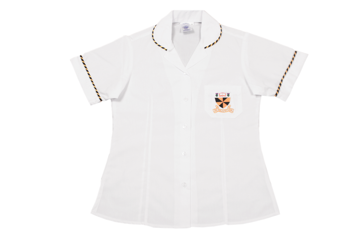 Shortsleeve Roundneck Blouse Emb - George Campbell