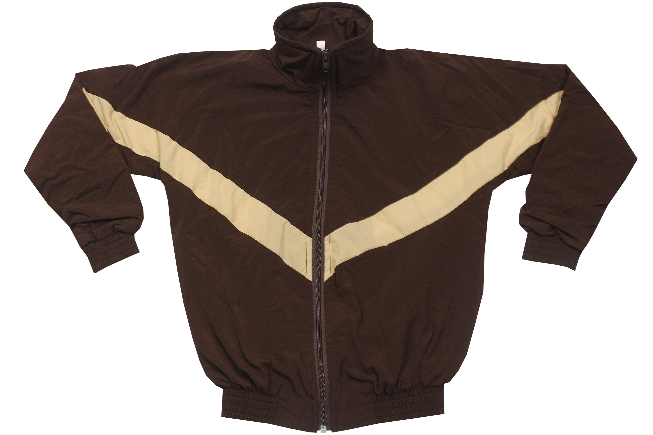 Taslon Tracksuit Set Plain  - Brown/Beige
