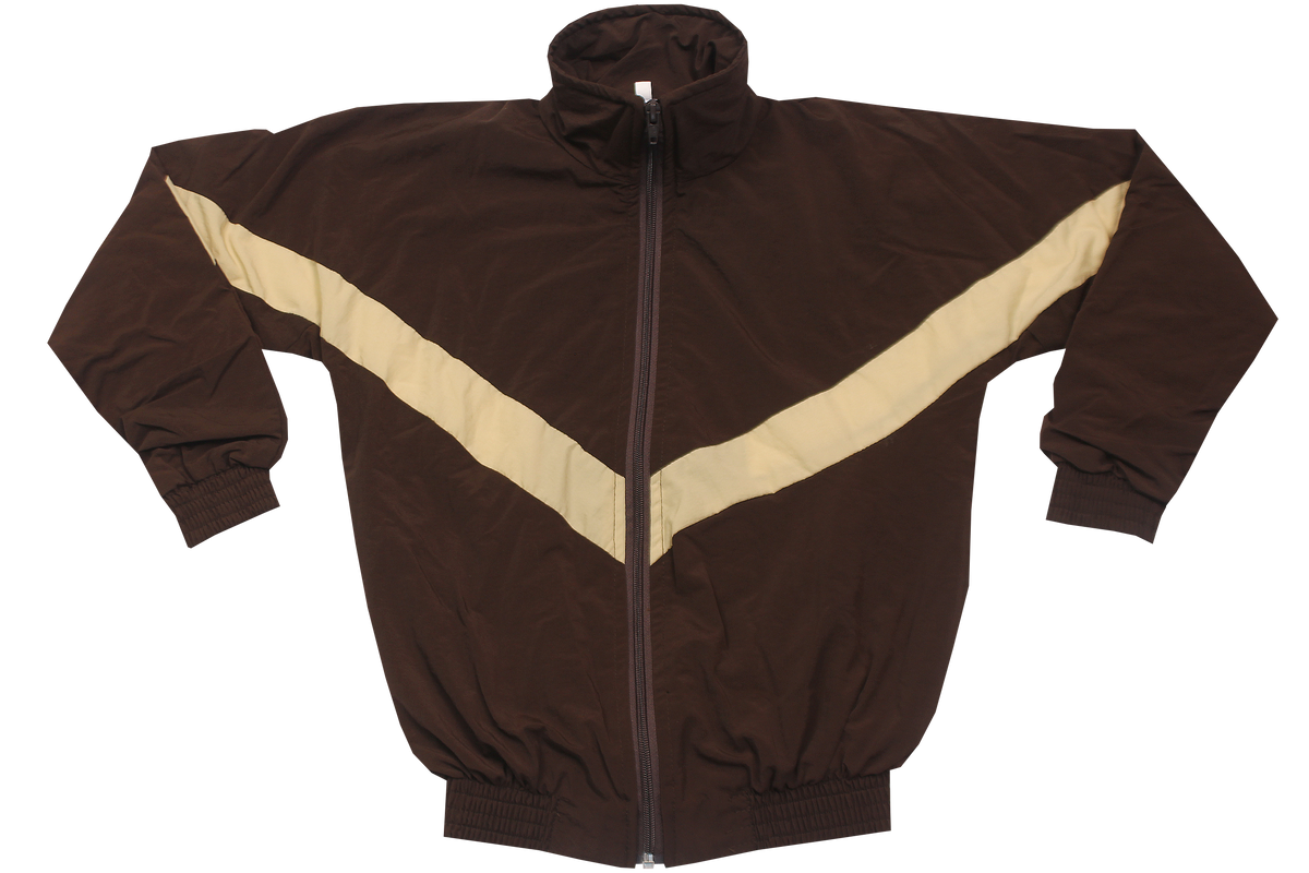 Taslon Tracksuit Set Plain  - Brown/Beige
