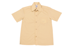 Shortsleeve Raised Collar Shirt - Biscuit