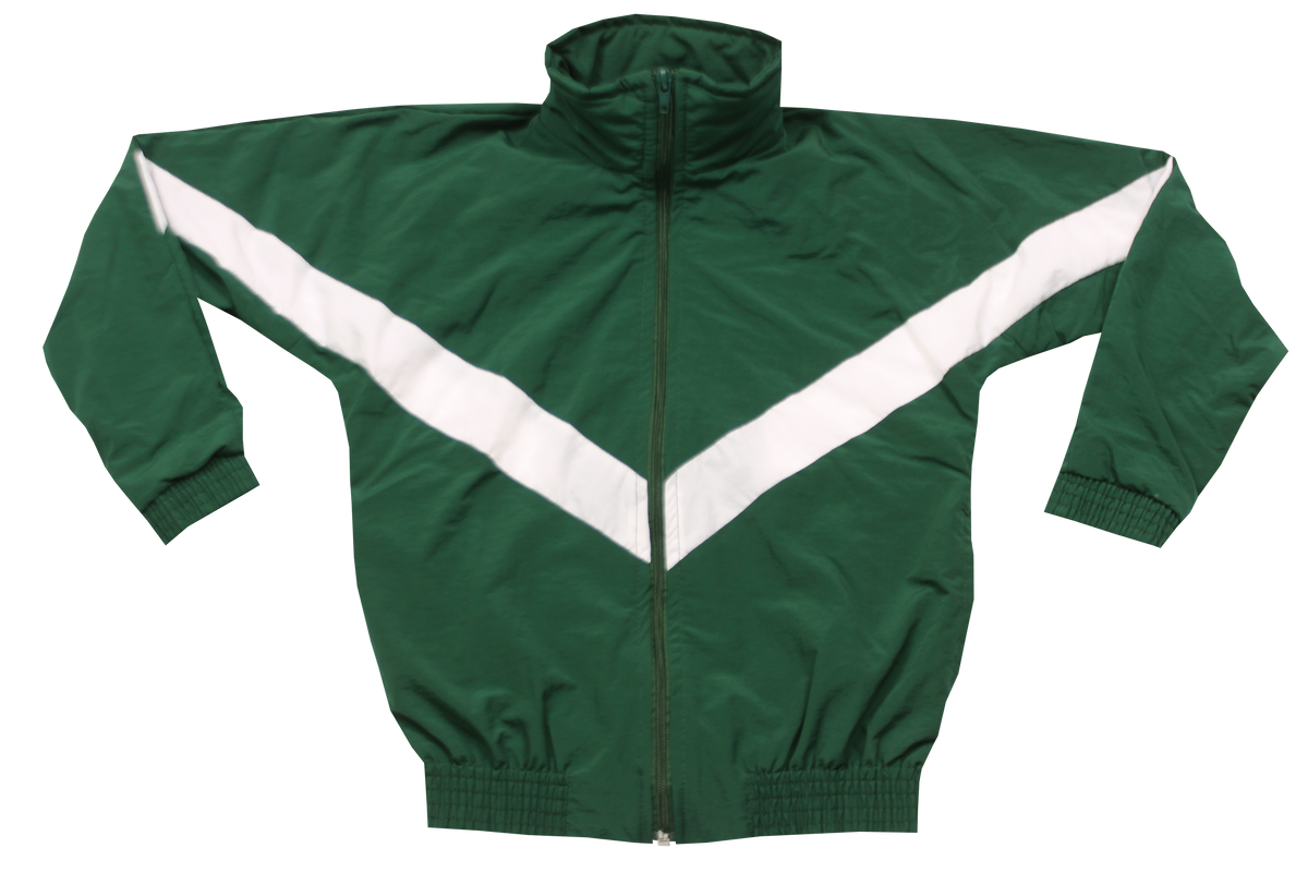 Taslon Tracksuit Set Plain  - Bottle/White