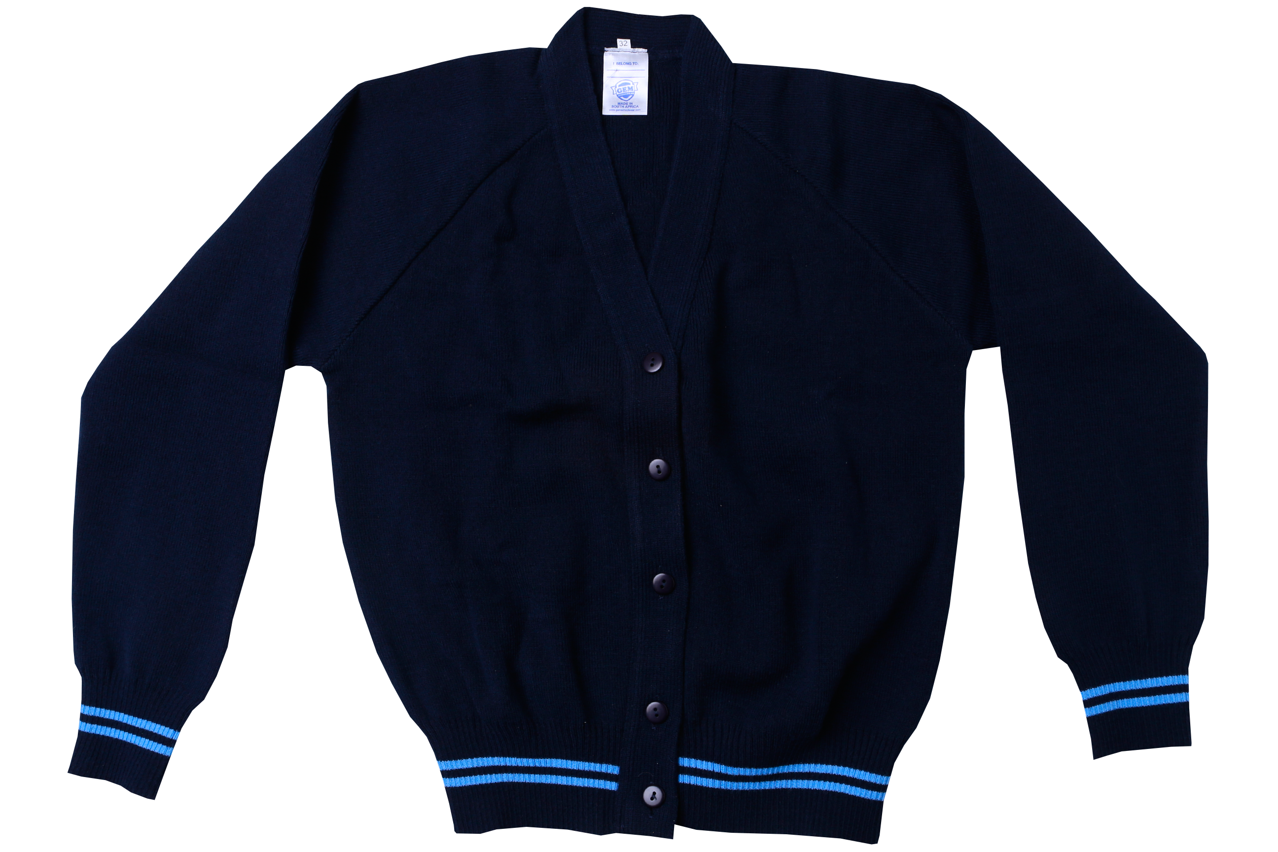 Stripe  Plain Cardigan - Emb