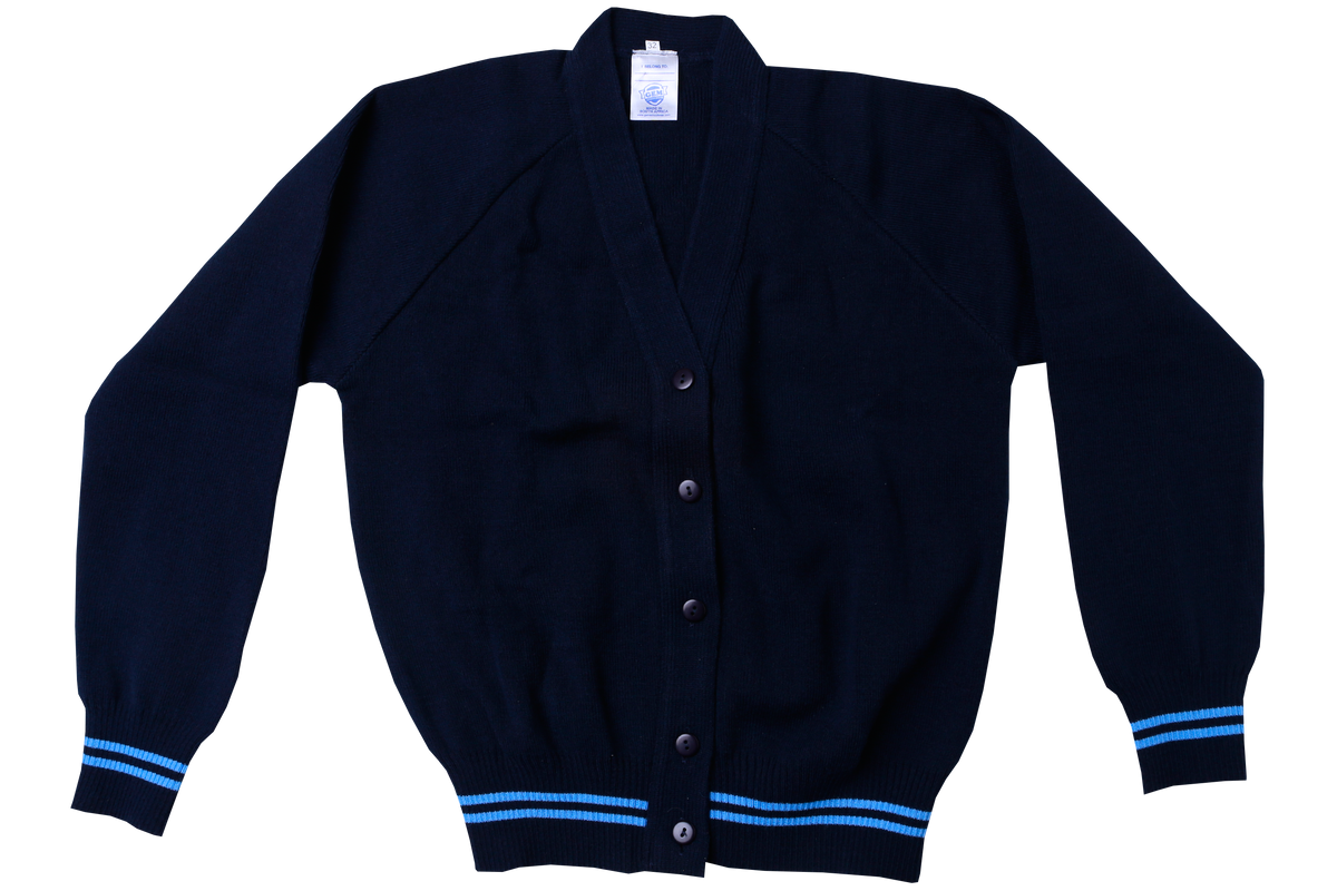 Stripe  Plain Cardigan - Emb