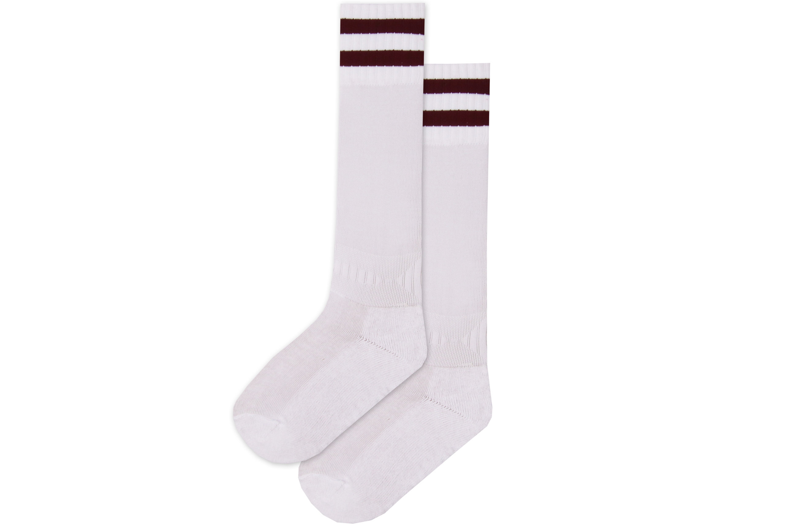 Rugby Socks Nylon - Rosehill White/Maroon