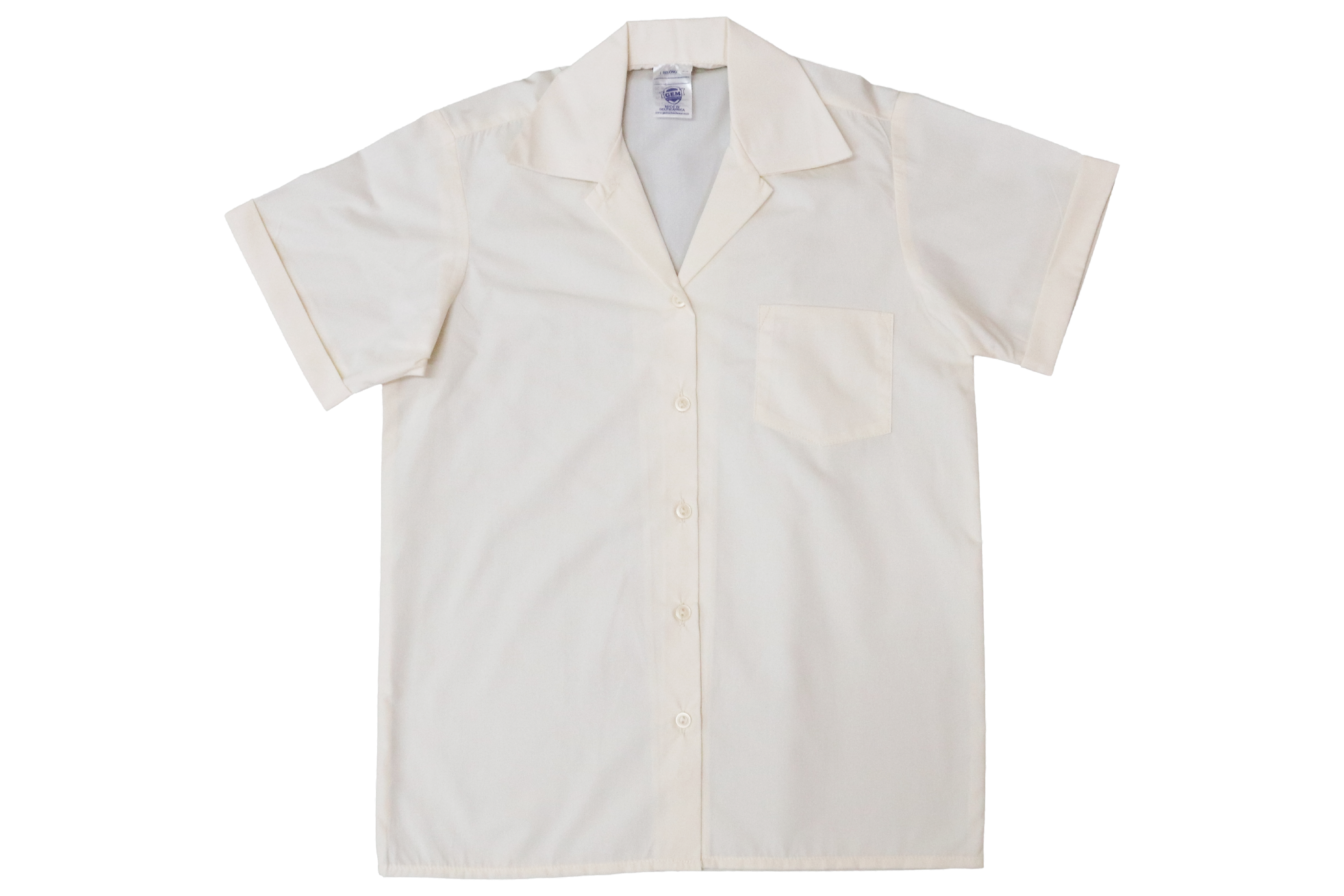 Shortsleeve Gladneck Blouse - Cream