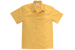 Short sleeve Raised Collar Shirt - Gold