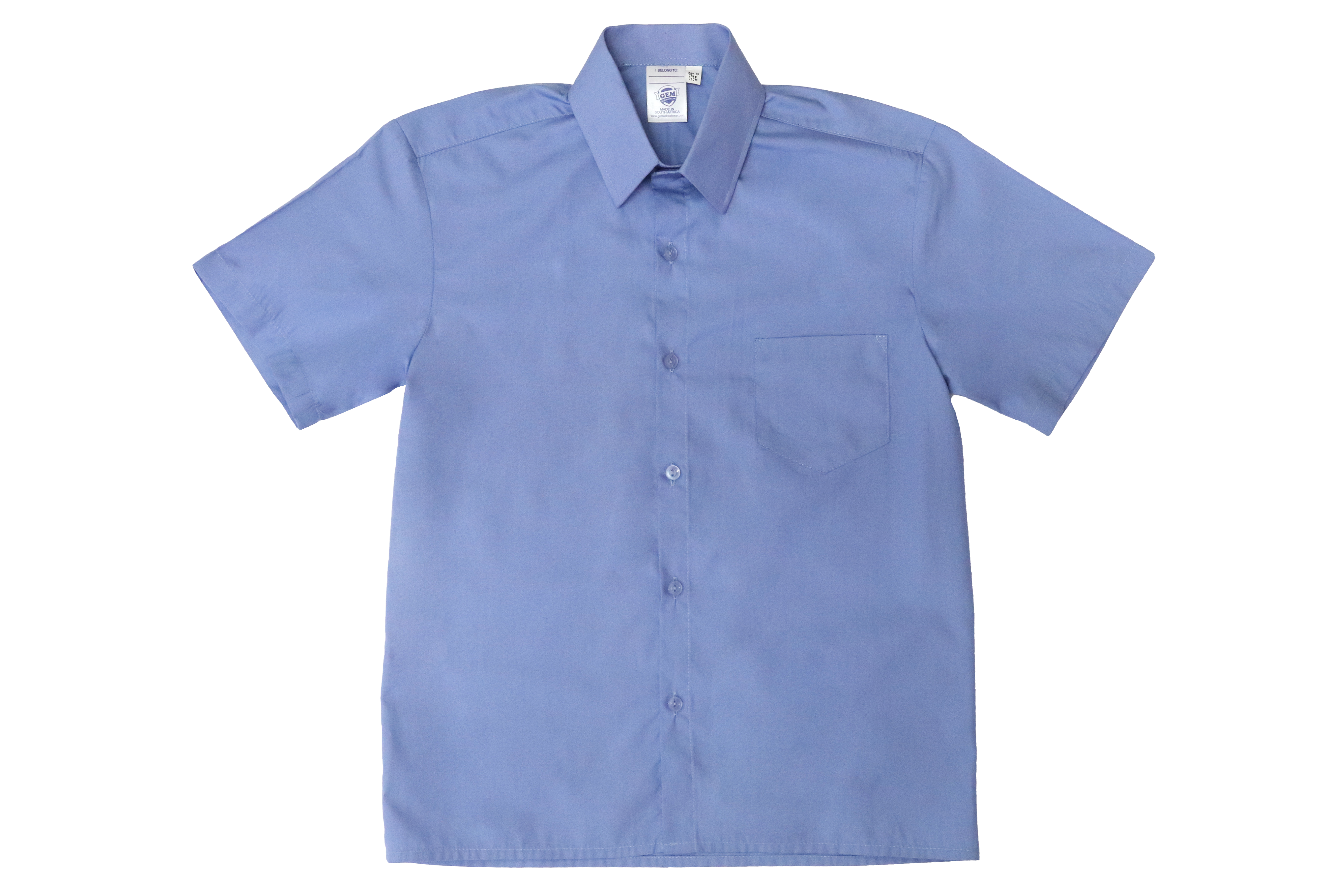 Shortsleeve Raised Collar Shirt - Randhart Blue