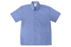 Shortsleeve Raised Collar Shirt - Randhart Blue